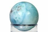 Polished Larimar Sphere - Dominican Republic #315100-1